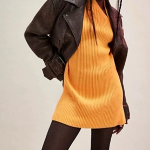 NWT Free People Beach Alba Gold Sweater Tunic - Picture 1 of 4